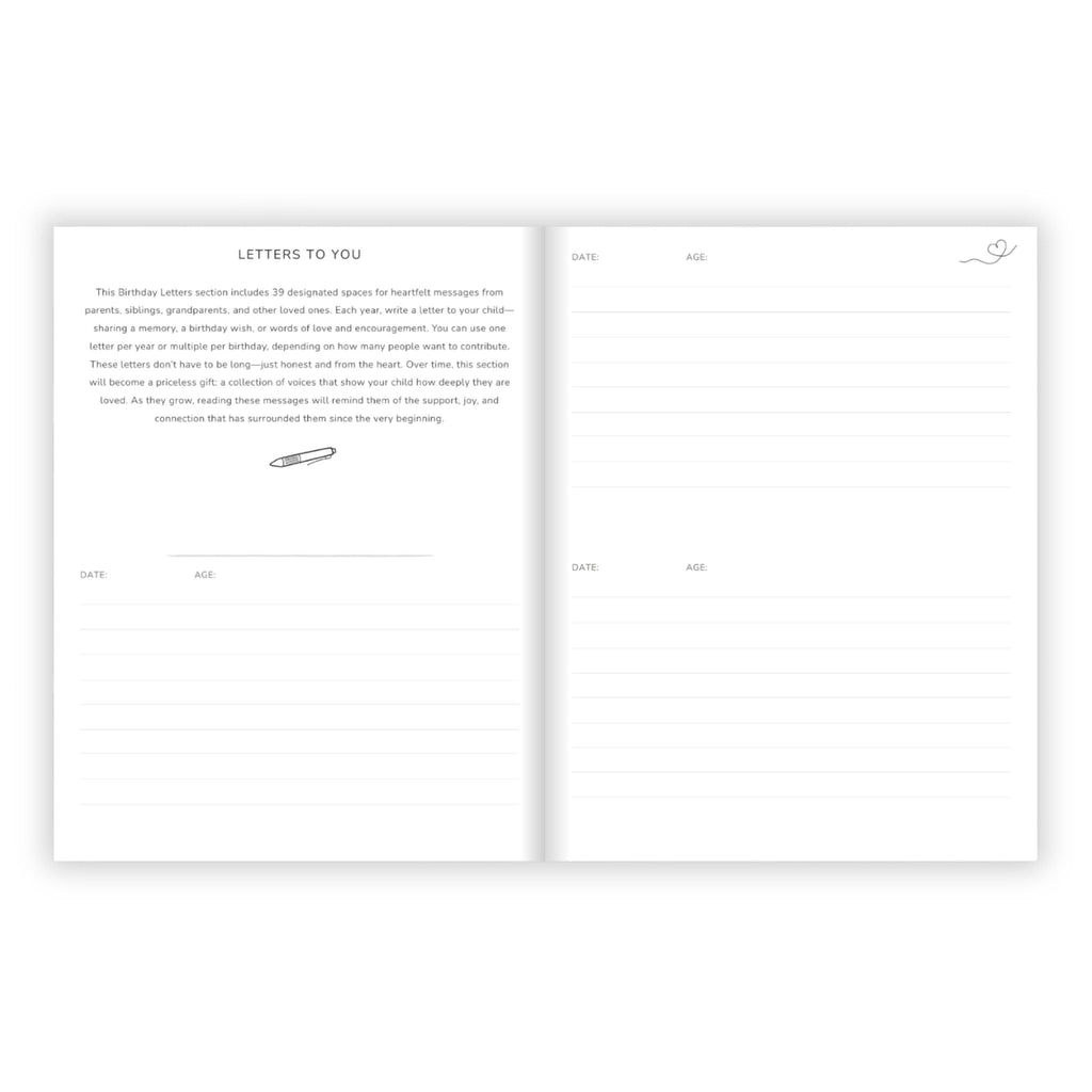 Birthday Memory Book- Coastal Plaid