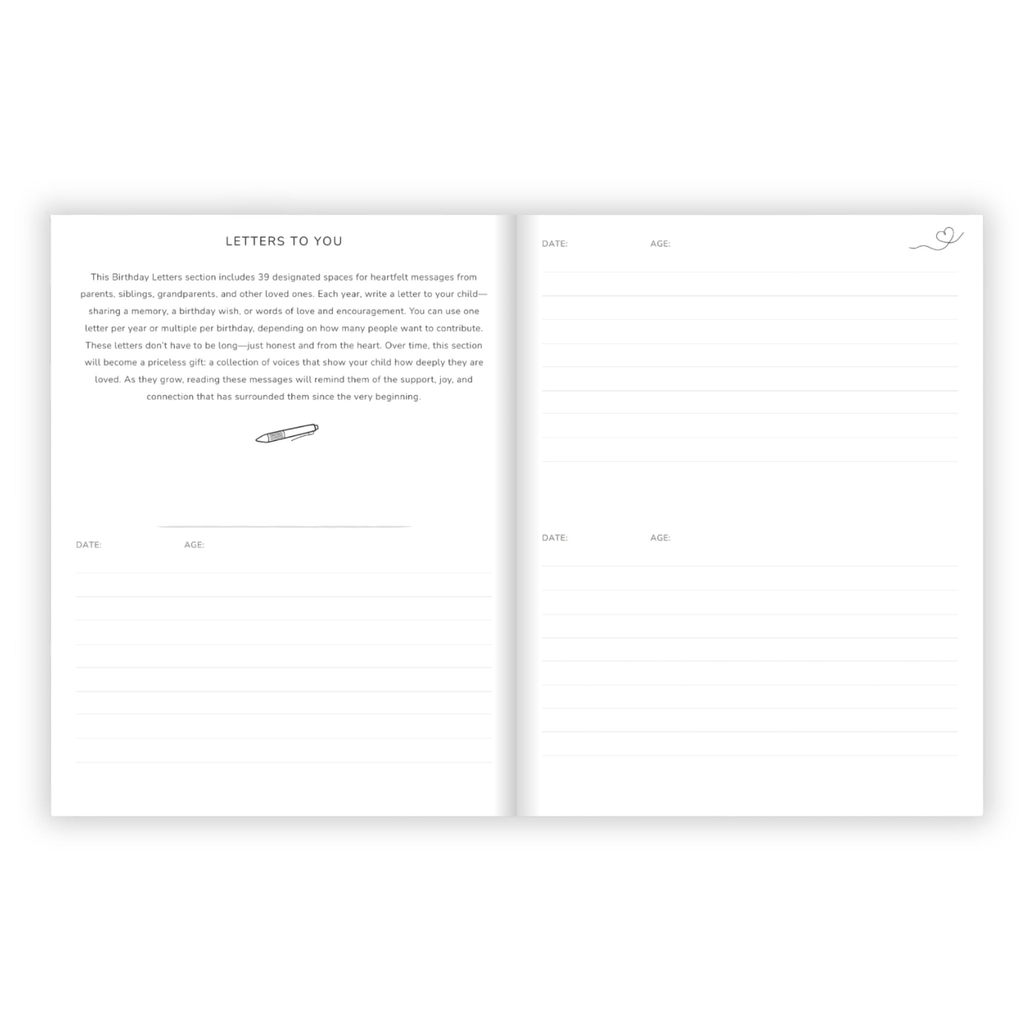Birthday Memory Book-Girly Bows