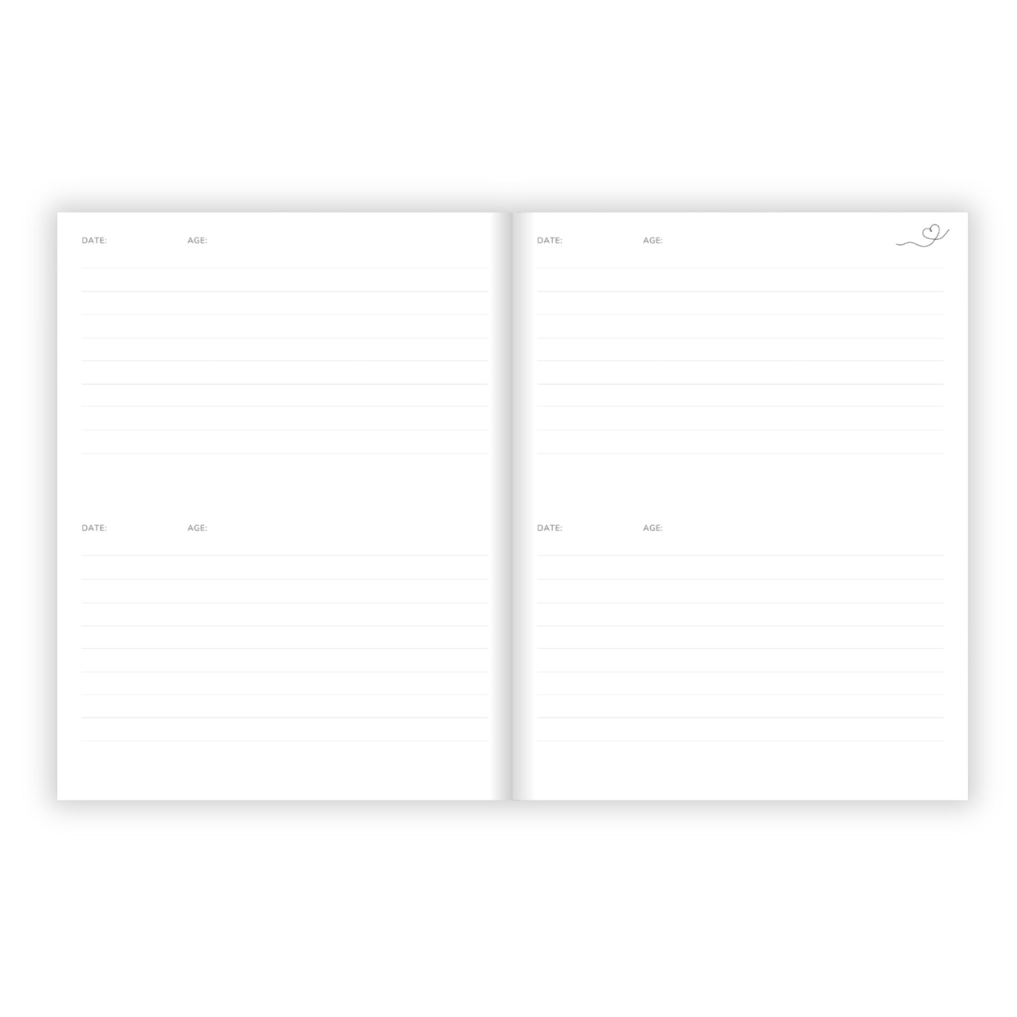 Birthday Memory Book- Blush Stripes