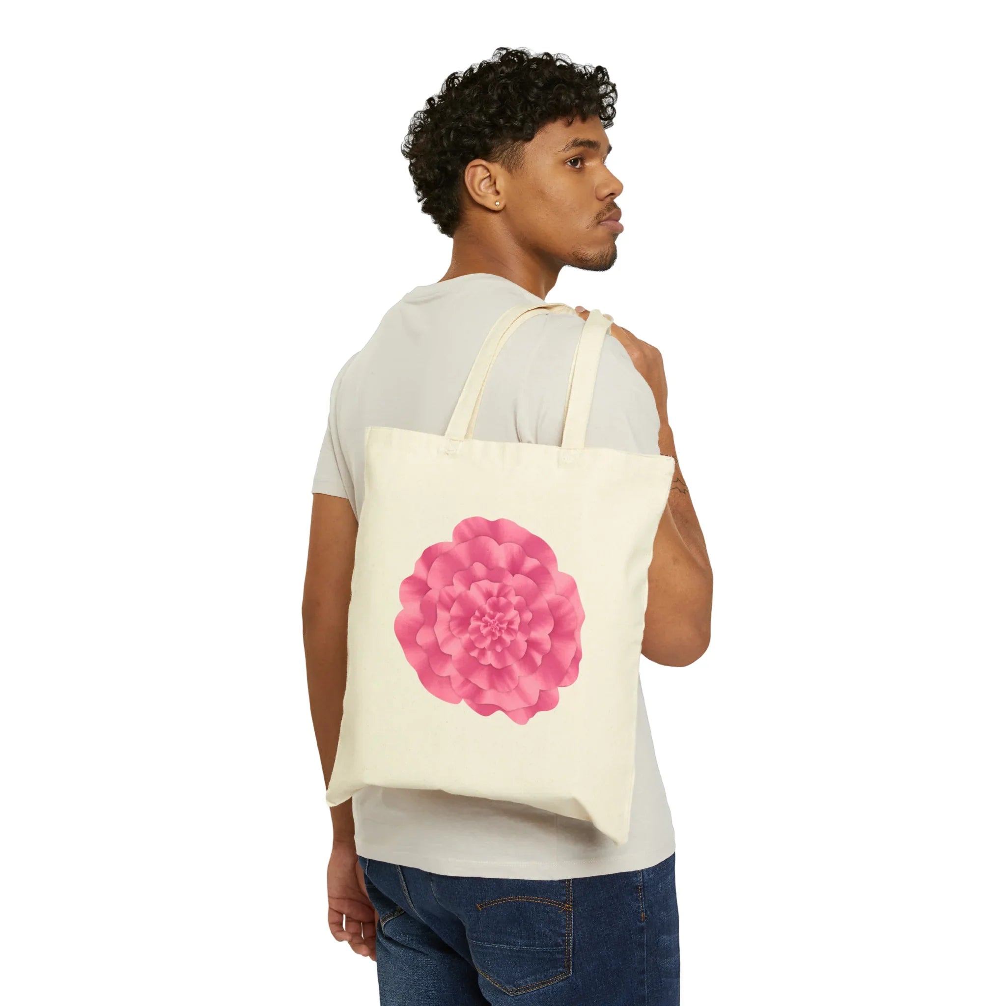 Peony Canvas Tote Bag – Eco Friendly Everyday Carry