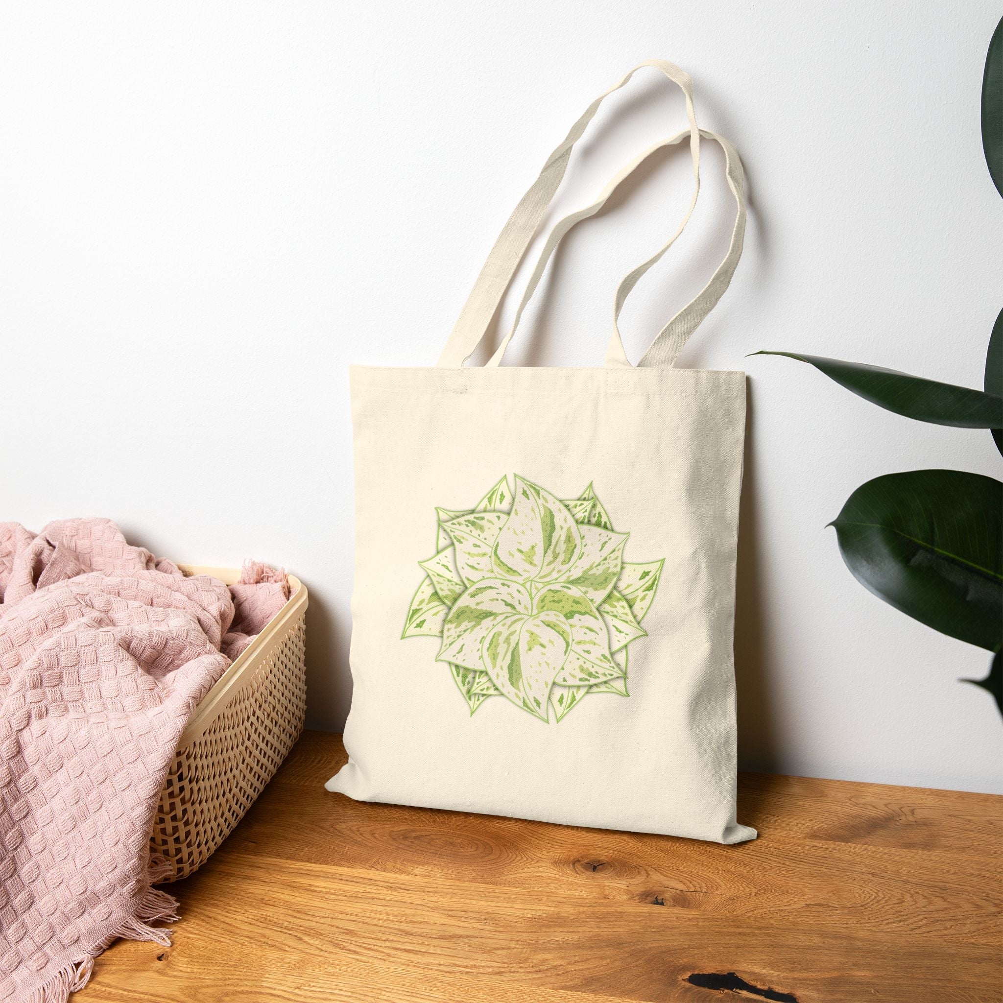 Snow Queen Pothos Canvas Tote Bag – Eco Friendly Everyday Carry