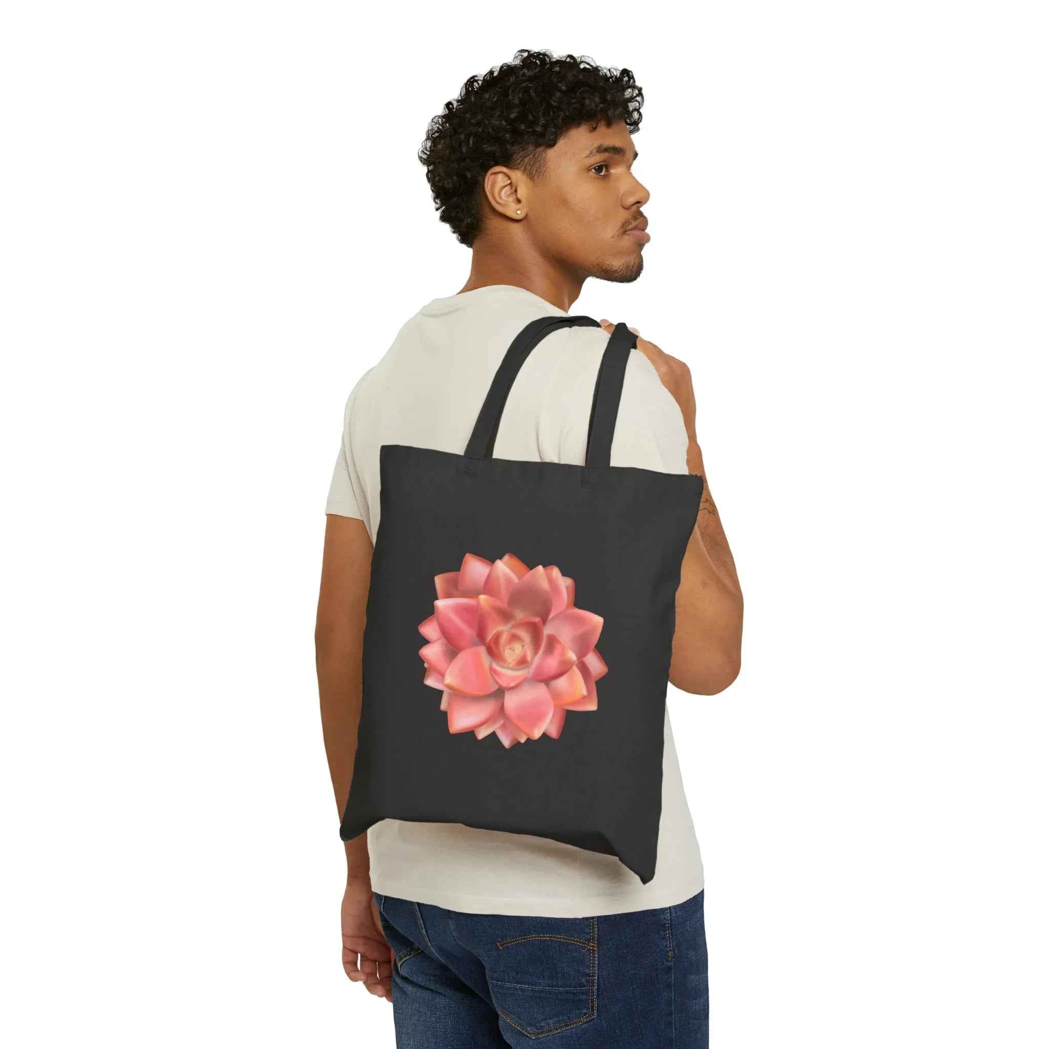 Graptosedum California Sunset Succulent Canvas Tote Bag – Eco Friendly Everyday Carry