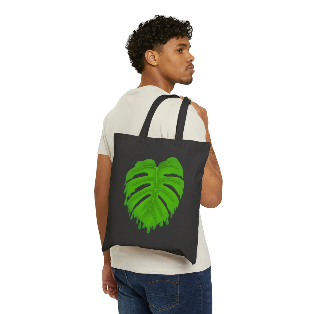 Melting Monstera Canvas Tote Bag – Eco Friendly Everyday Carry