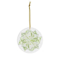 Snow Queen Pothos Ceramic Ornament – Translucent Leaf Holiday Decor