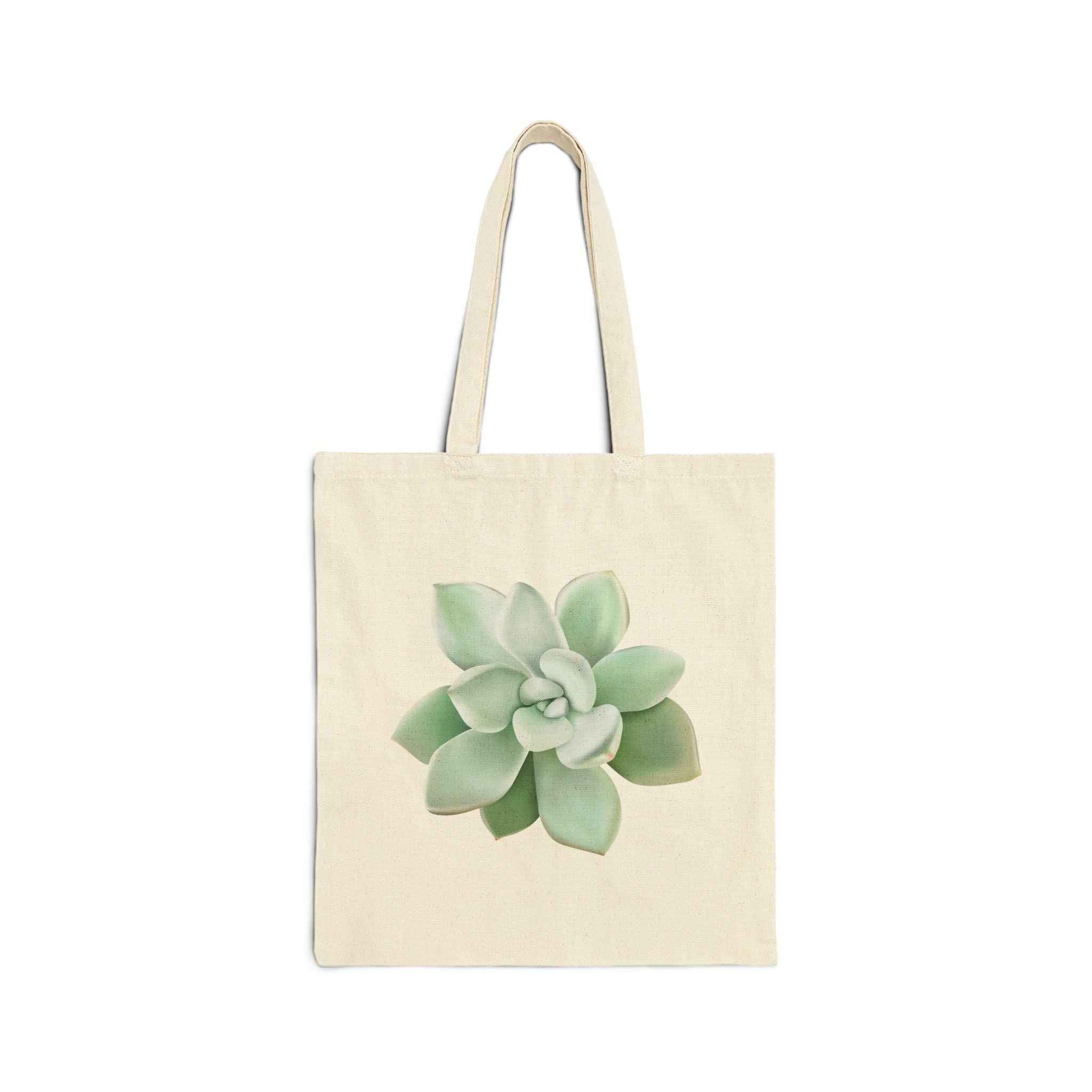 Pachyveria Haagei Succulent Canvas Tote Bag – Eco Friendly Everyday Carry