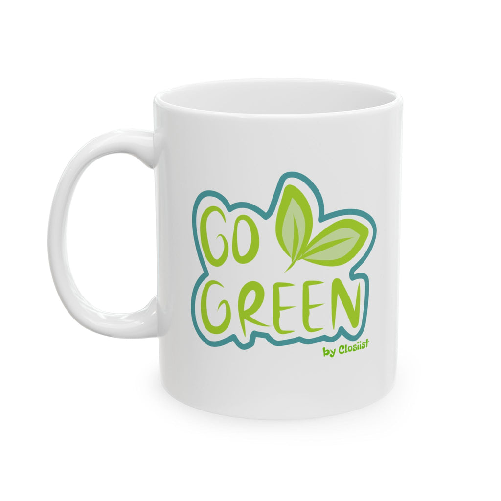 Go Green Ceramic Mug – Eco-Friendly, Statement Mug