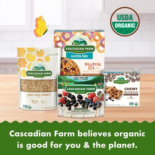 Cascadian Farm Organic Chocolate Chip Chewy Granola Bars, 6 Bars, 7.4 Oz