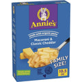 Annies Macaroni And Cheese, Classic Cheddar, Made With Organic Pasta, Family Size, 10.5 Oz