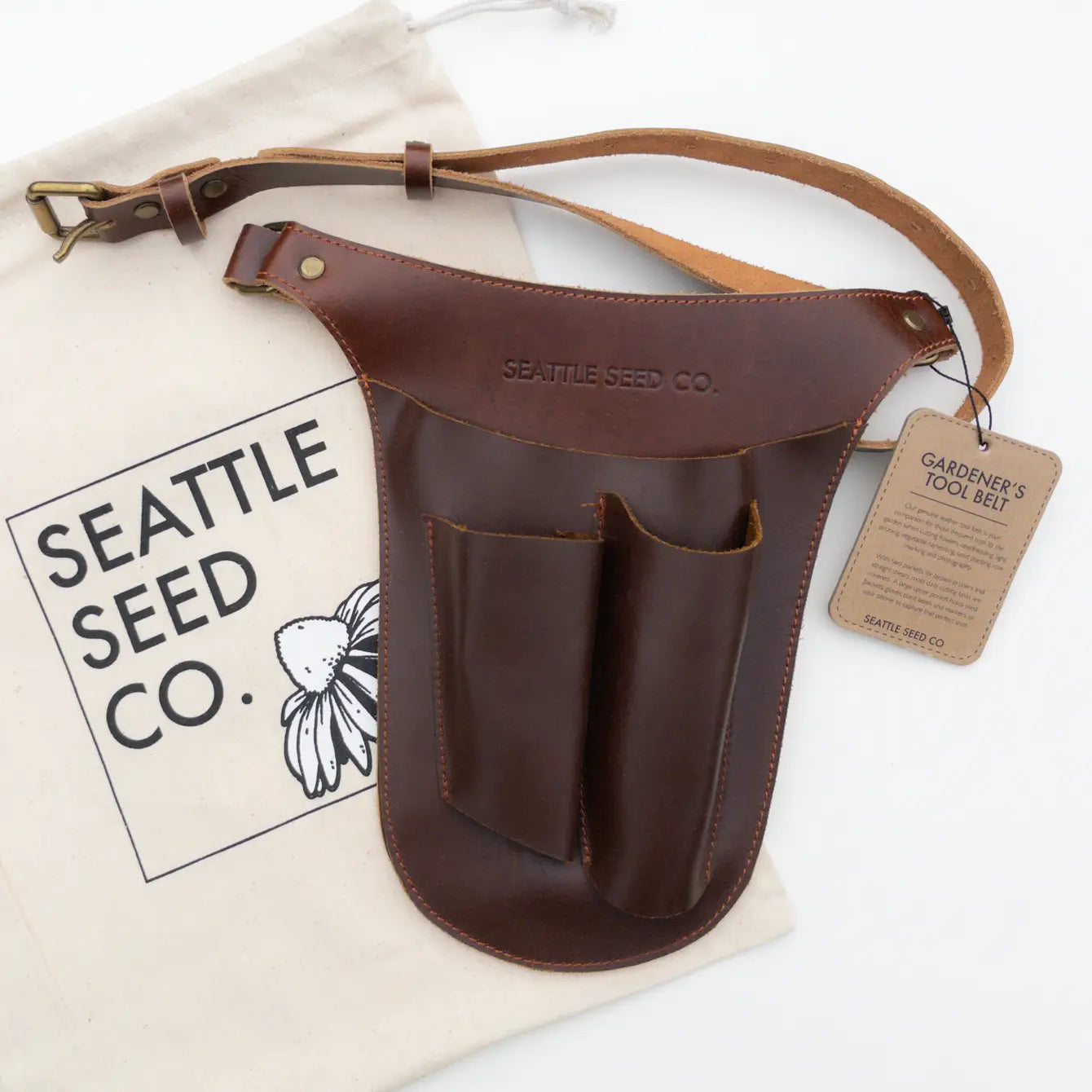 Harvest Essentials Gardener's Tool Belt Genuine Leather
