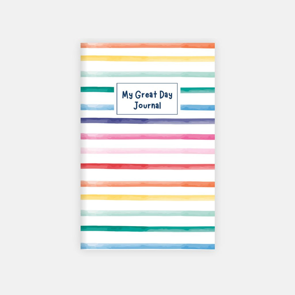 Kids Great Day Journal- Rainbow Stripes