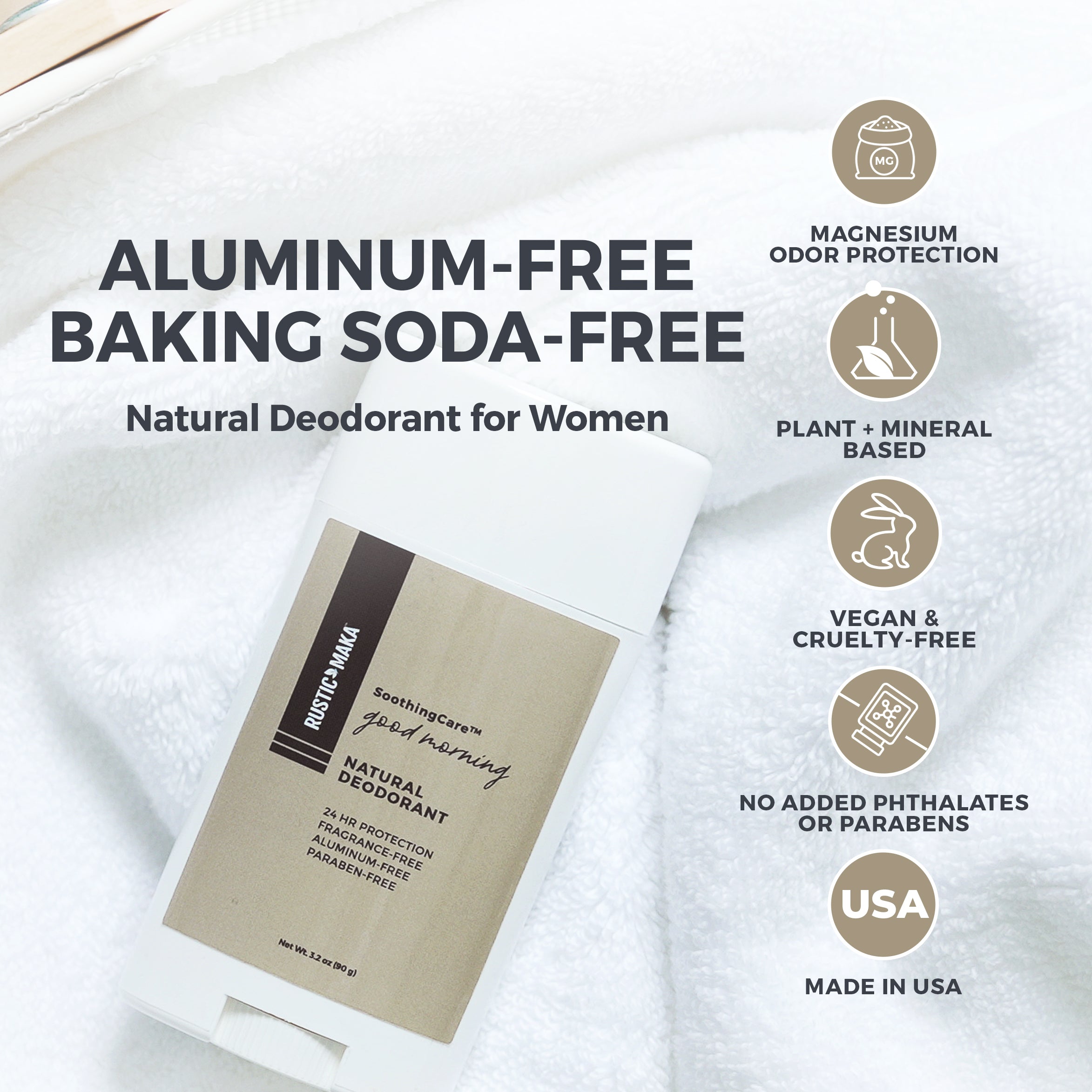 GOOD MORNING FRAGRANCE-FREE Natural Deodorant
