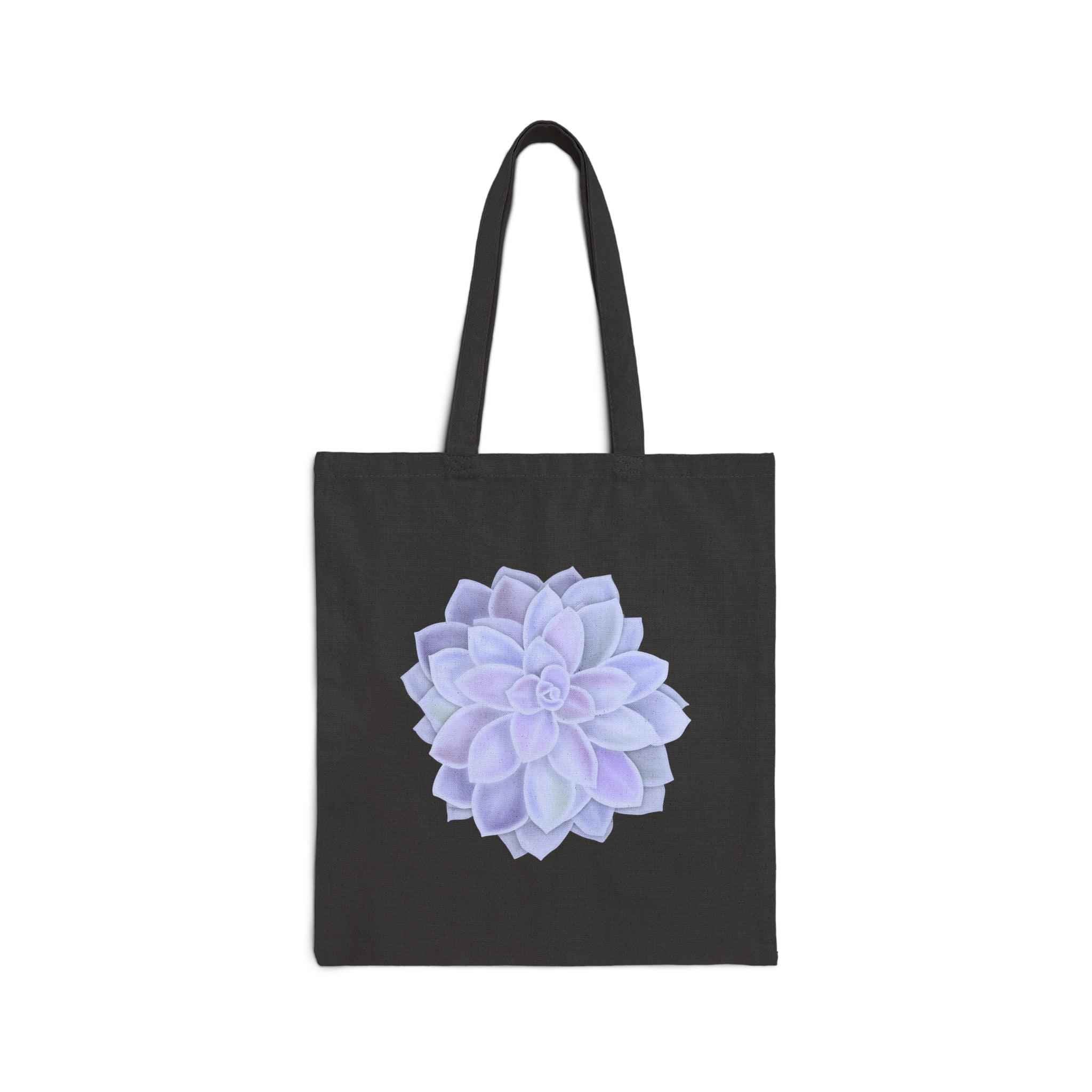 Graptopetalum Murasaki Succulent Canvas Tote Bag – Eco Friendly Everyday Carry
