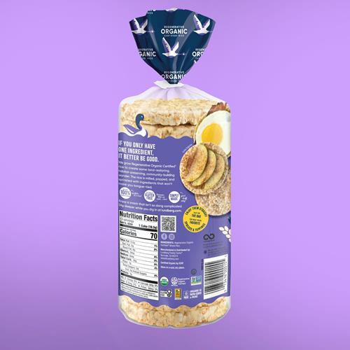 Lundberg Organic Brown Rice Cakes, Salt-Free, Gluten-Free, Vegan, Healthy Snacks, 8.5 Oz