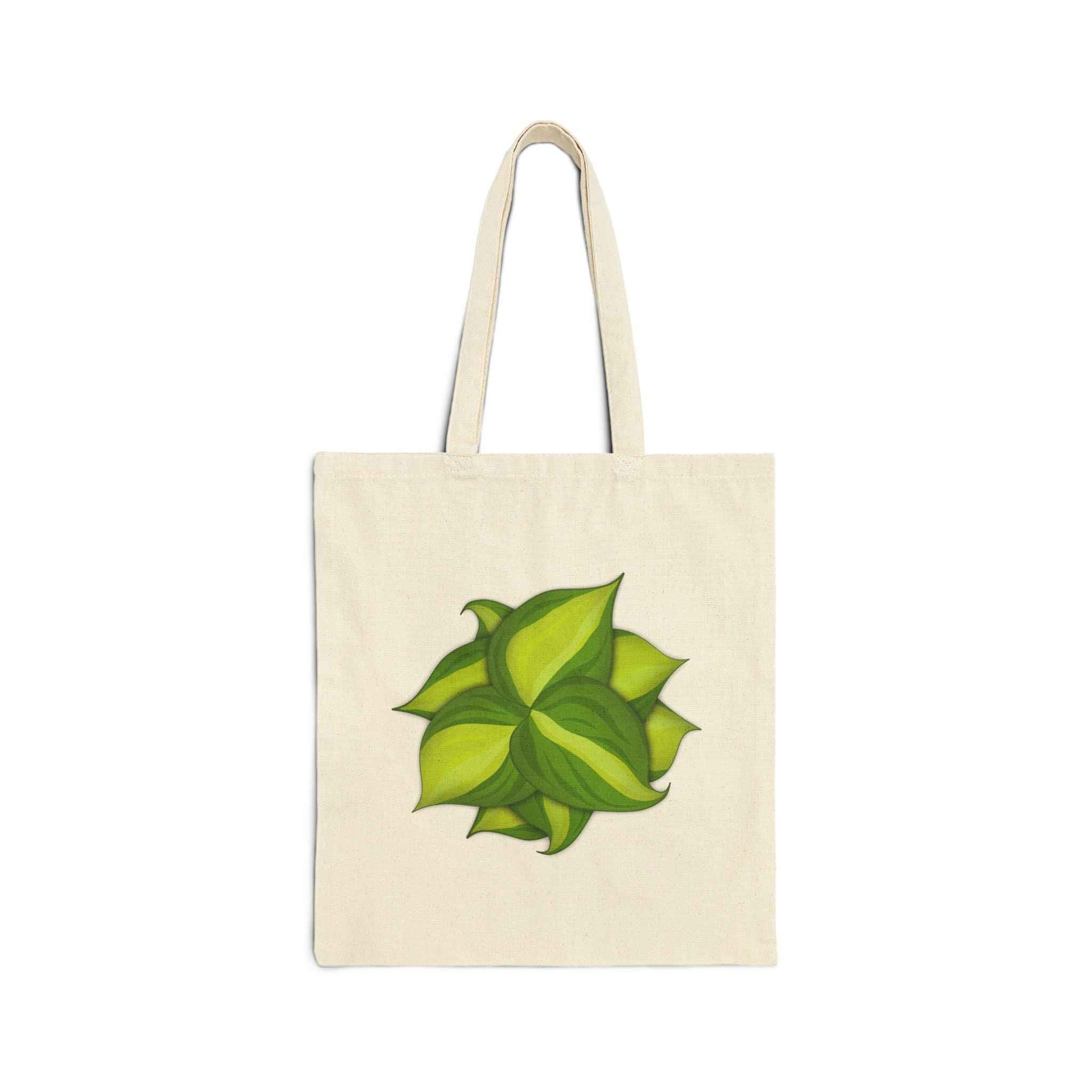 Philodendron Brasil Canvas Tote Bag – Eco Friendly Everyday Carry