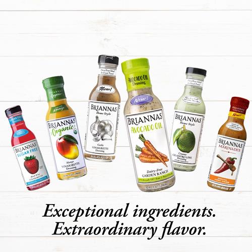 Briannas - Organic Rich Poppy Seed Dressing - Certified Kosher & Organic Salad Dressing Made With Premium Ingredients - 10 Oz. Bottle