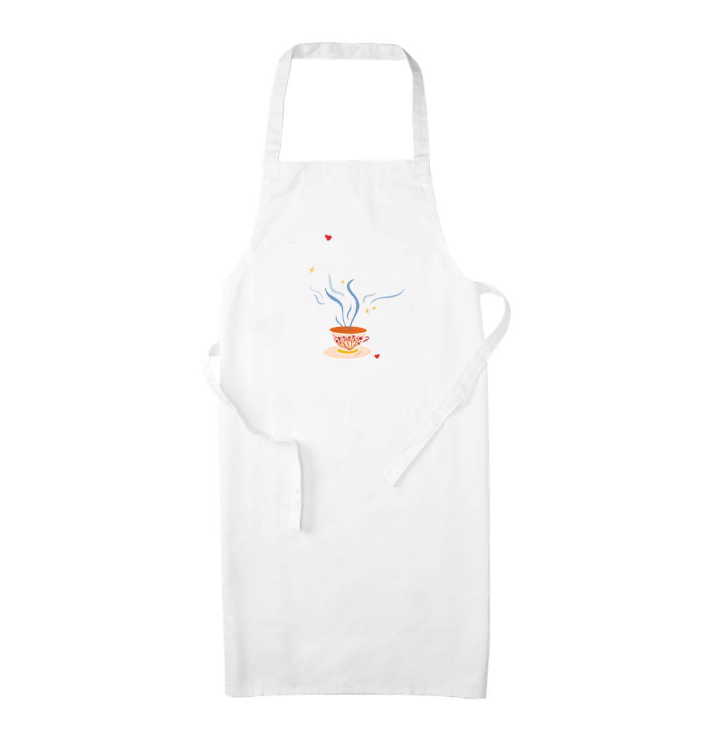 Tea Time Organic Apron (White)