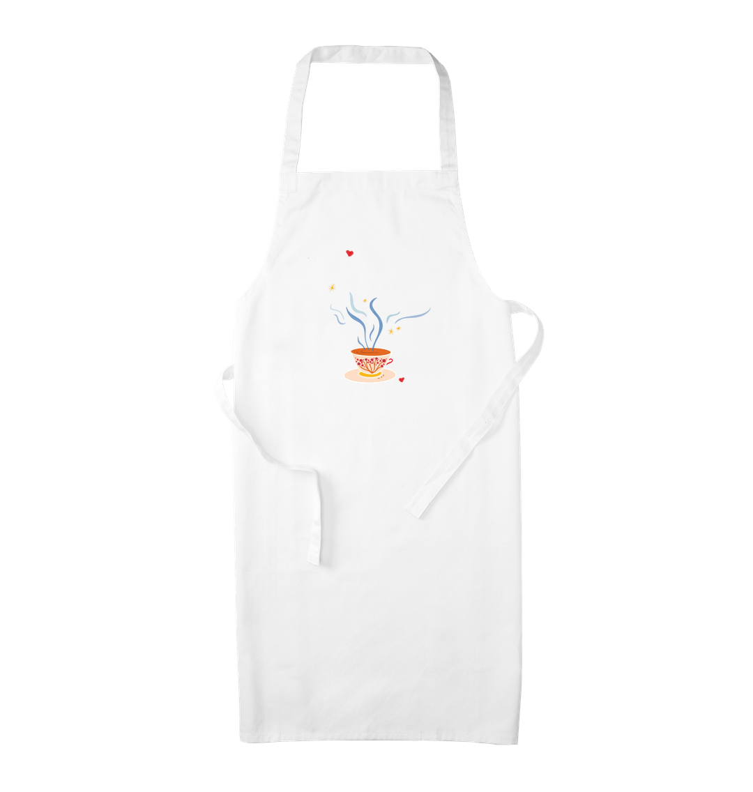 Tea Time Organic Apron (White)