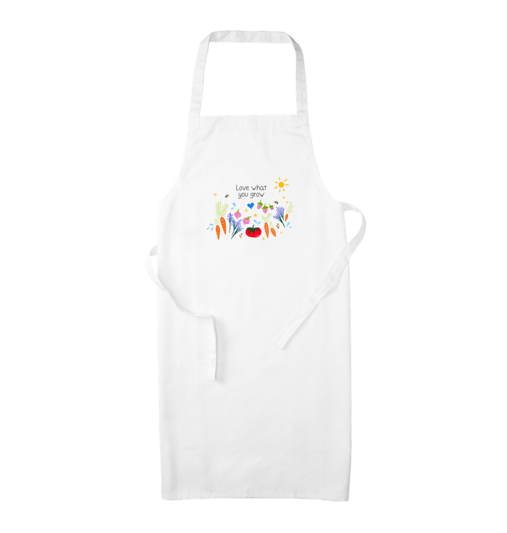 Love What You Grow Garden Party Apron (White)