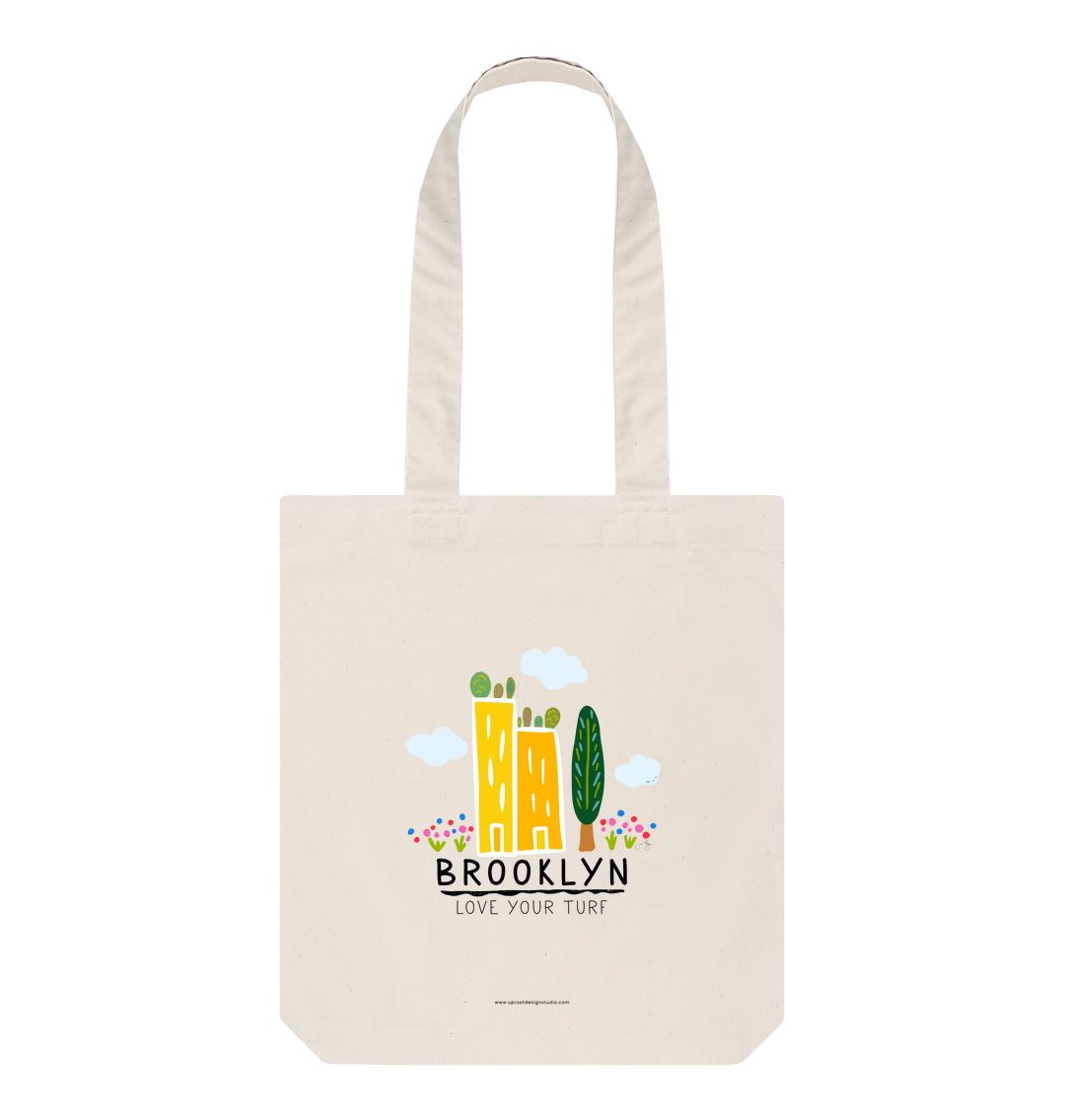 Green Cities 100% Organic Cotton Tote Bag - Brooklyn Love Your Turf