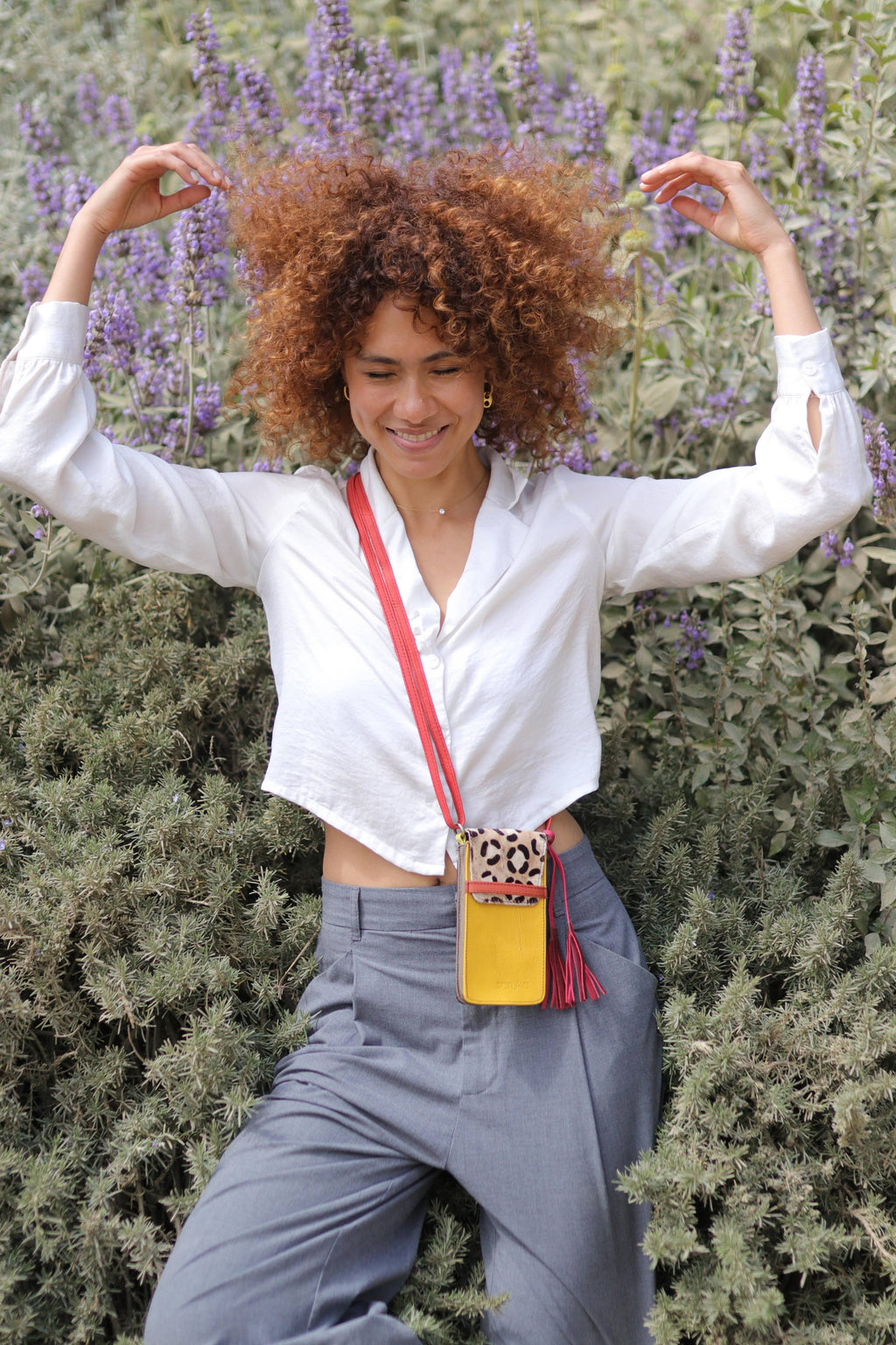 Soruka Erin Print · Leather Phone bag