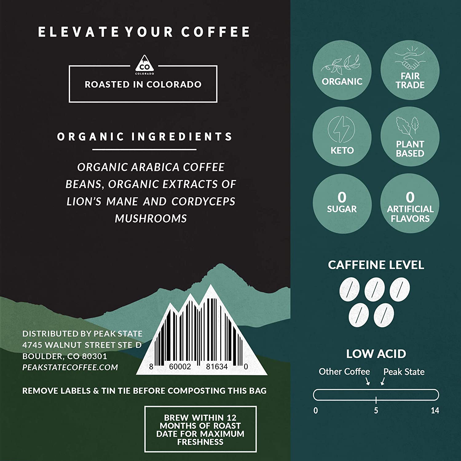 [FM] BRAIN SUSTAIN Light Roast - 5lb Whole Bean