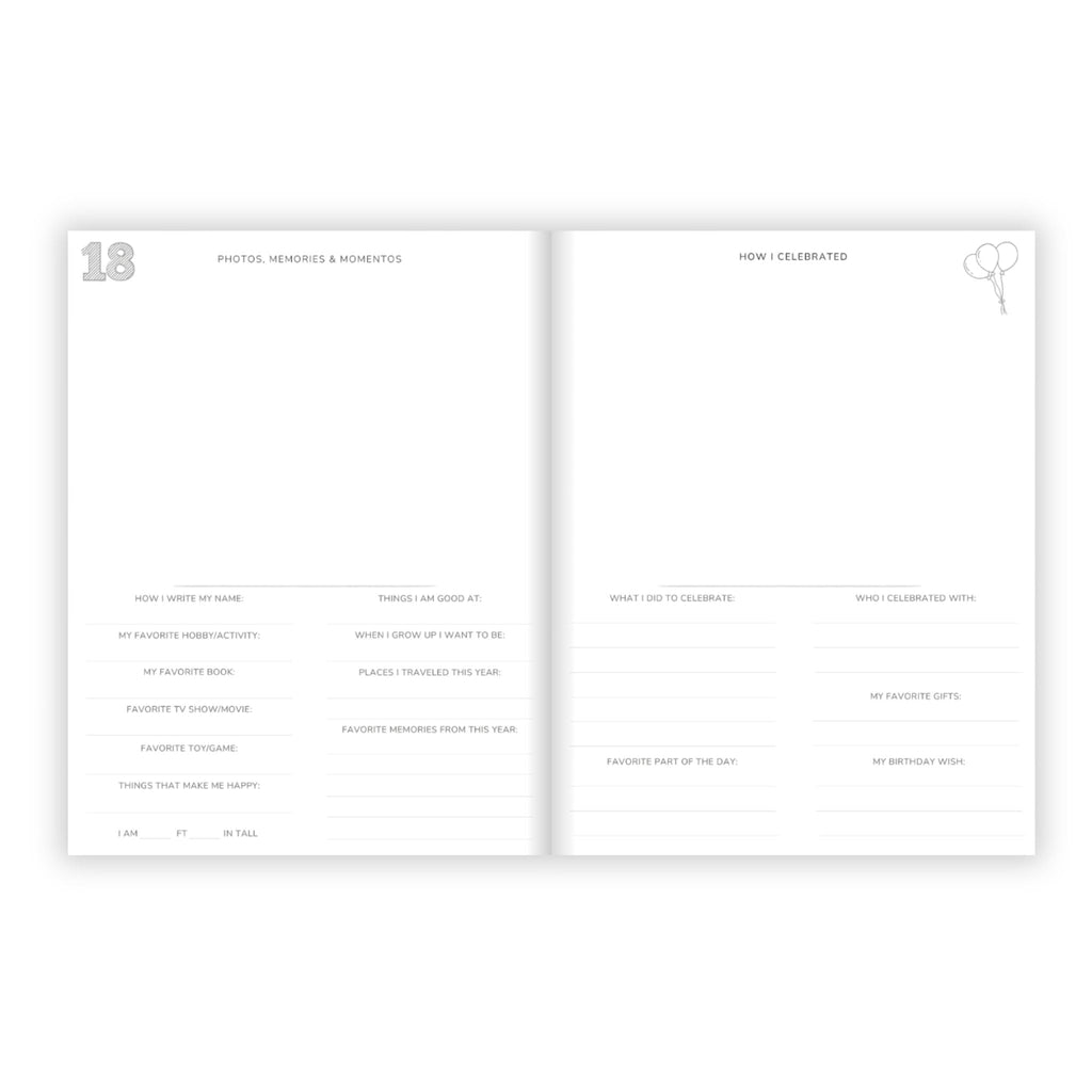 Birthday Memory Book- Blue Wave