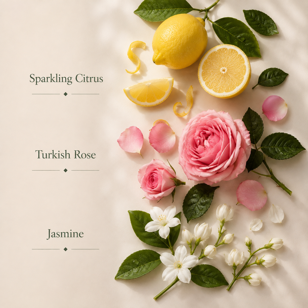 Rose Botanica Luxury Soy Candle | Turkish Rose, Jasmine & Citrus | Wooden Wick | 8 oz | Cozywaste