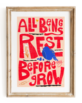 "All Beings Rest" Meditative Eco-Art Print 12x18"