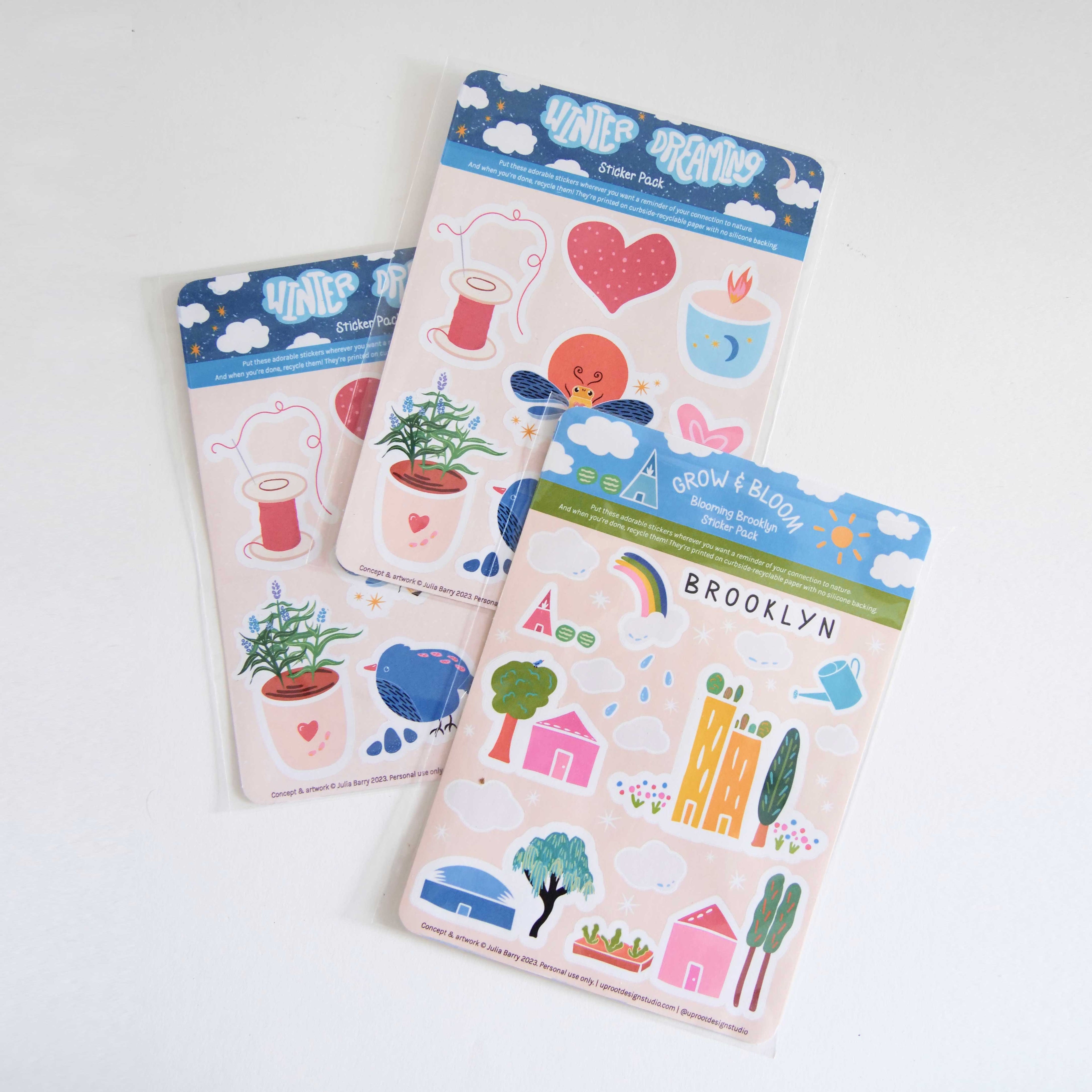 Sticker Sheet of Cute Eco Stickers (Assorted)