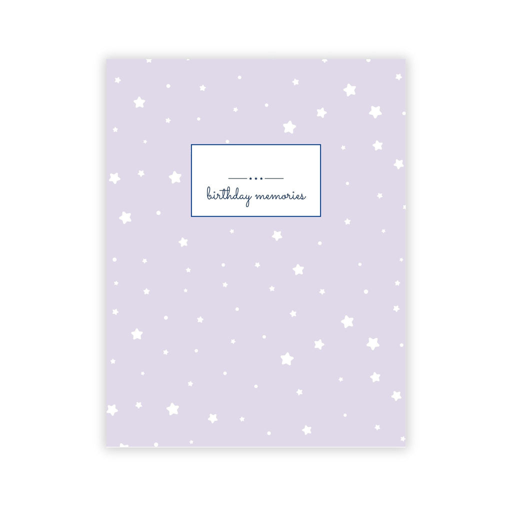 Birthday Memory Book- Lavender Stars