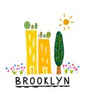 "Green Cities - Brooklyn" (Brooklyn, Love Your Turf, Love What You Grow) Colorful Eco-Art Print 12x18"