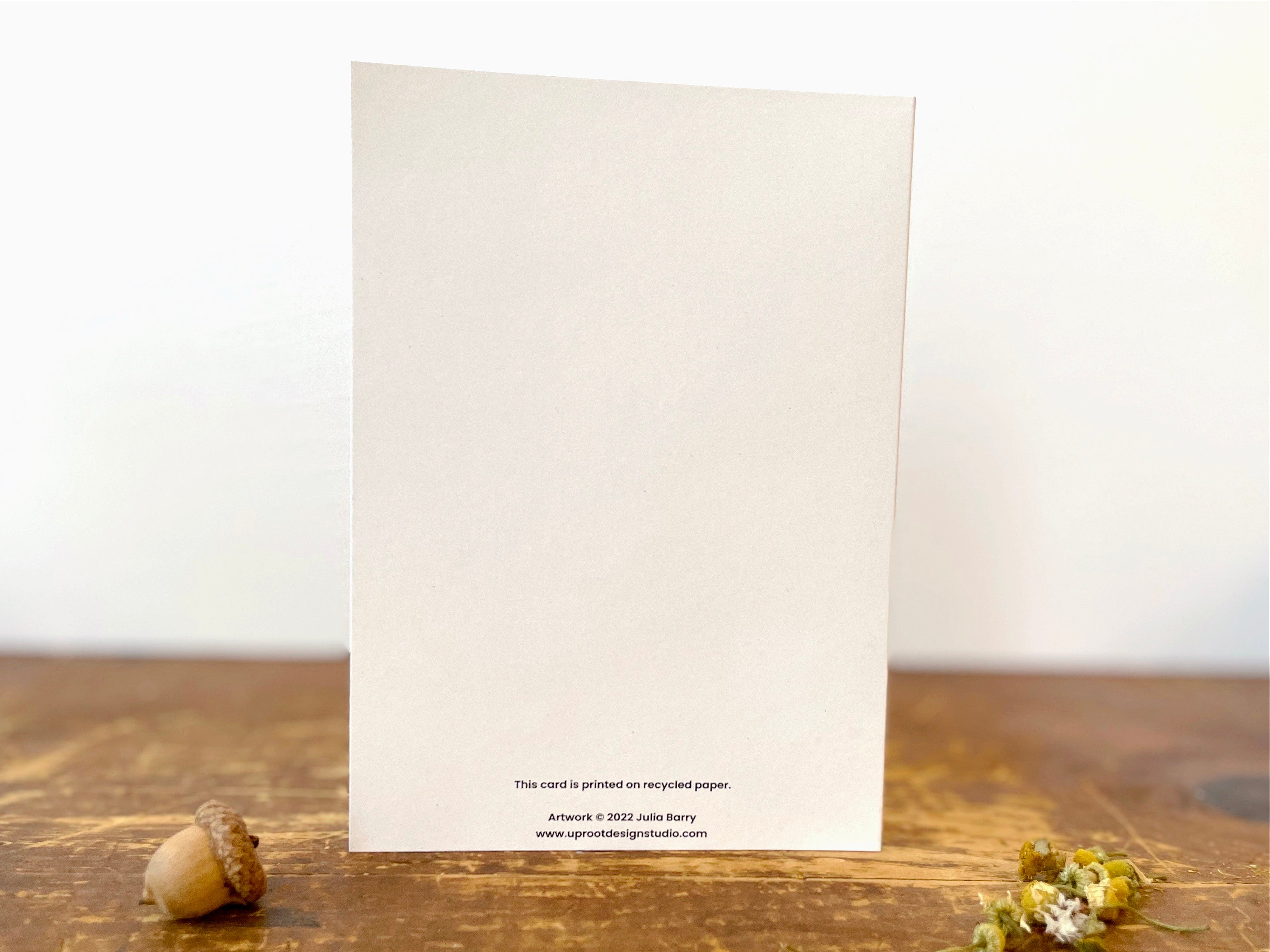 "You're Ready to Grow" Hand-Lettered w. Gaillardia Flowers - Recycled Hand-Drawn Eco Greeting Card + Recycled Envelope, Blank inside (Grow & Bloom)