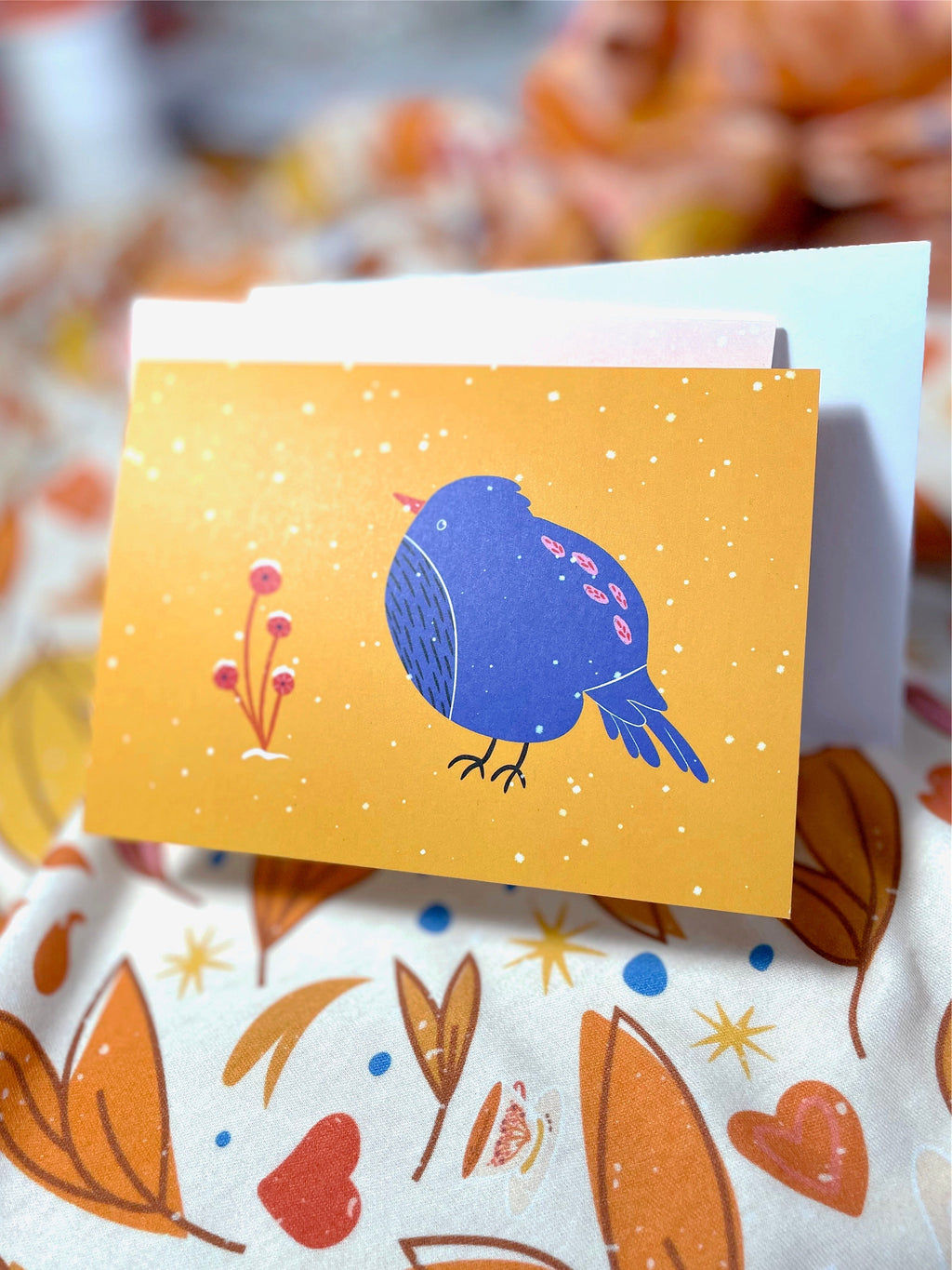 Eco Recycled 4x6 Greeting Cards w. Hand-Drawn Art + Recycled Envelopes, Blank inside - Assorted (Words of Love)