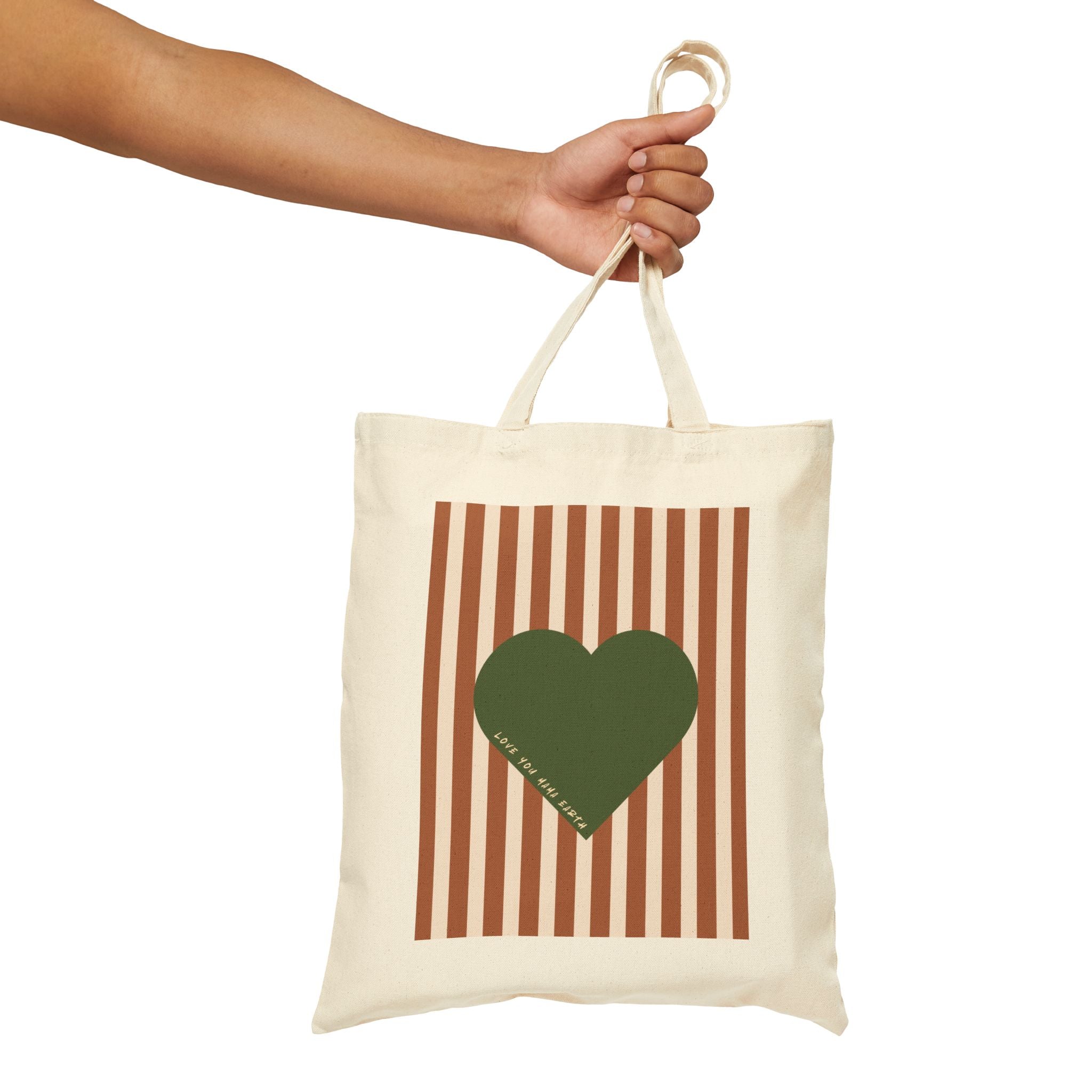 Eco-Friendly "Earth Mama" Love Canvas Tote Bag