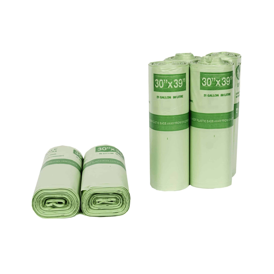 EcoSafe Zero Waste 30 Gallon Compostable Bags 30x39 Extra Strong (QTY 96), SKU HB3039-11
