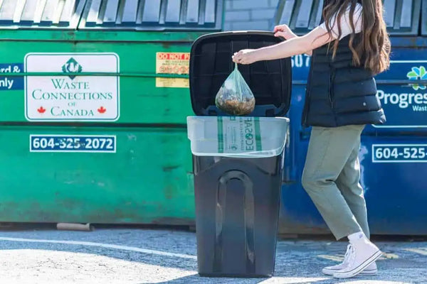 EcoSafe Zero Waste 60 Gallon Compostable Bags 44x60 for Green Carts & Bins (QTY 60), BPI Certified, SKU HB4460-85