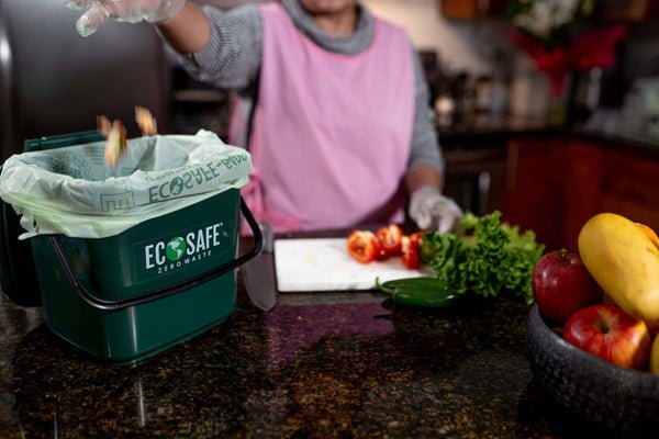 EcoSafe 2.5 Gallon Bin Caddy & Liners (QTY: 1 Bin + 90 Liners)