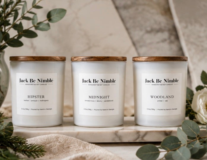 Host With The Most Luxury Soy Candle Gift Set | Woodsy Collection | Set of 3 Mini Candles | Cozywaste