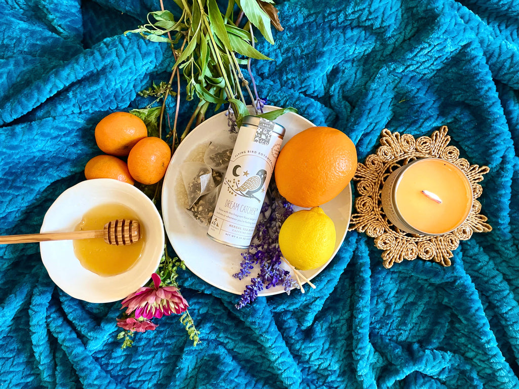 "Dream Catcher" Tea Time Tin: 6 Eco-Bags of Organic Tea (Floral, Caffeine-Free)