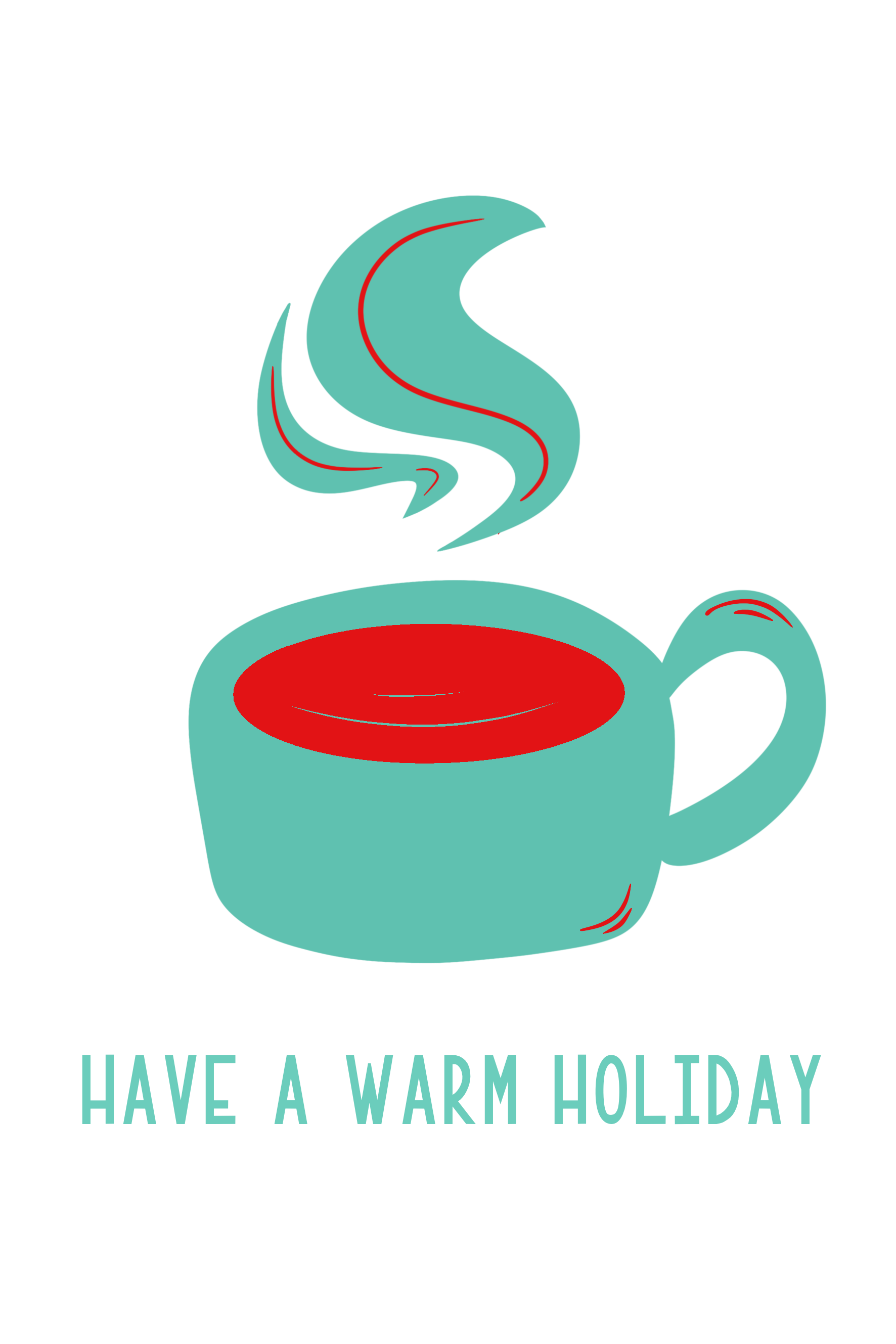 Warming Holiday Mug on White Cream Backgrounds Greeting Cards + Matching Envelope, Blank Inside - Assorted (Winter Wishes)
