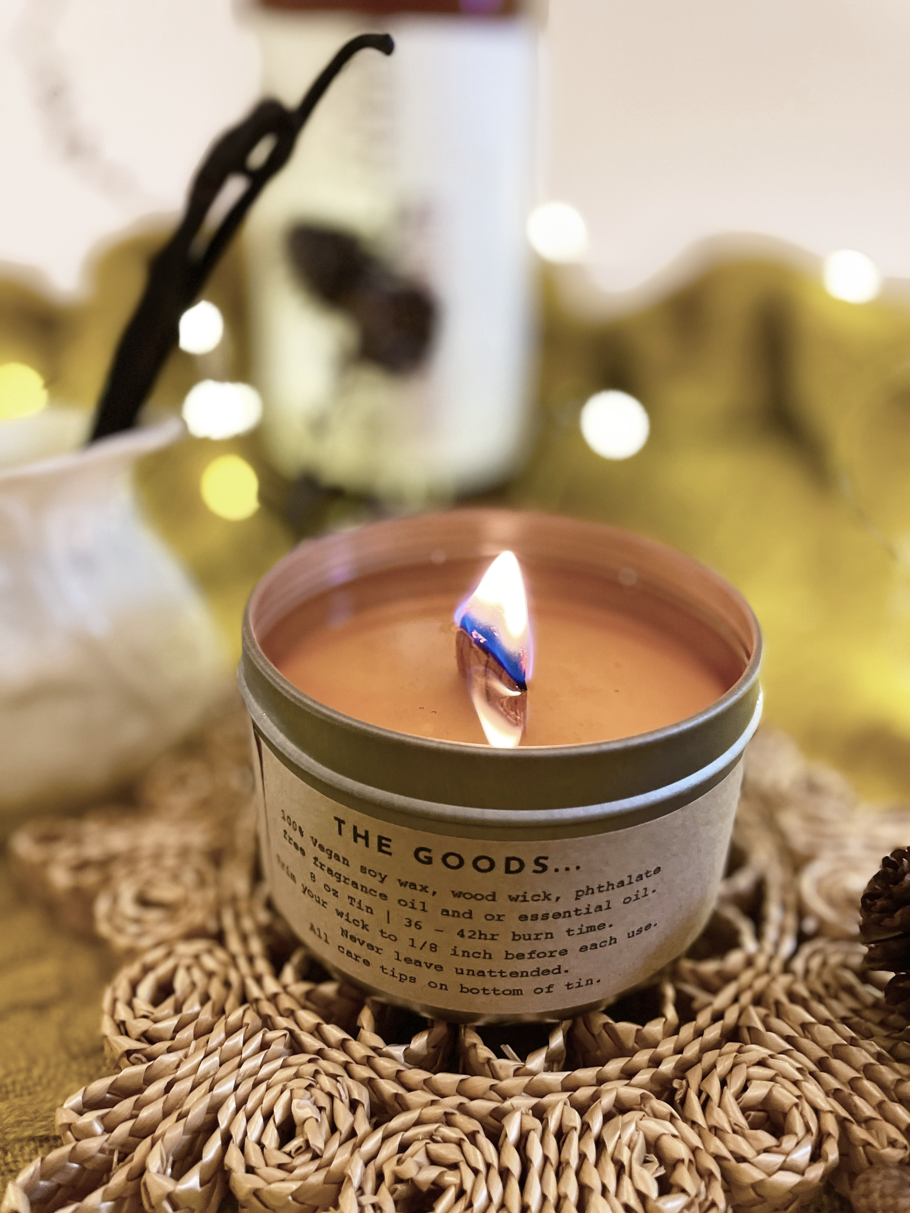 "Imagine" Soy Crackling Wick Eco-Candle - Vanilla Liqueur + Oak (Shine On / Winter Dreaming)