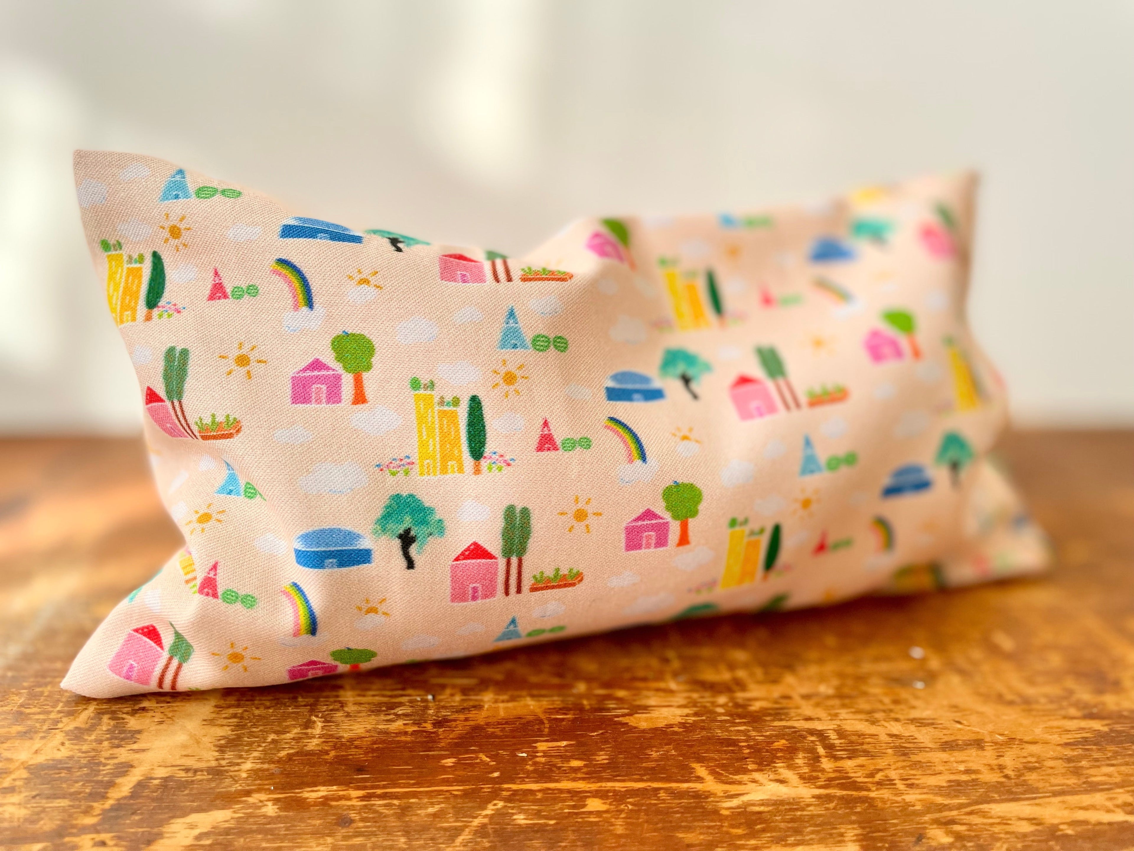 Scented Serenity Eye Pillow Set - Scent: Lavender - Patterns: Green Cities + Breezy Tulips (Grow & Bloom Collection)