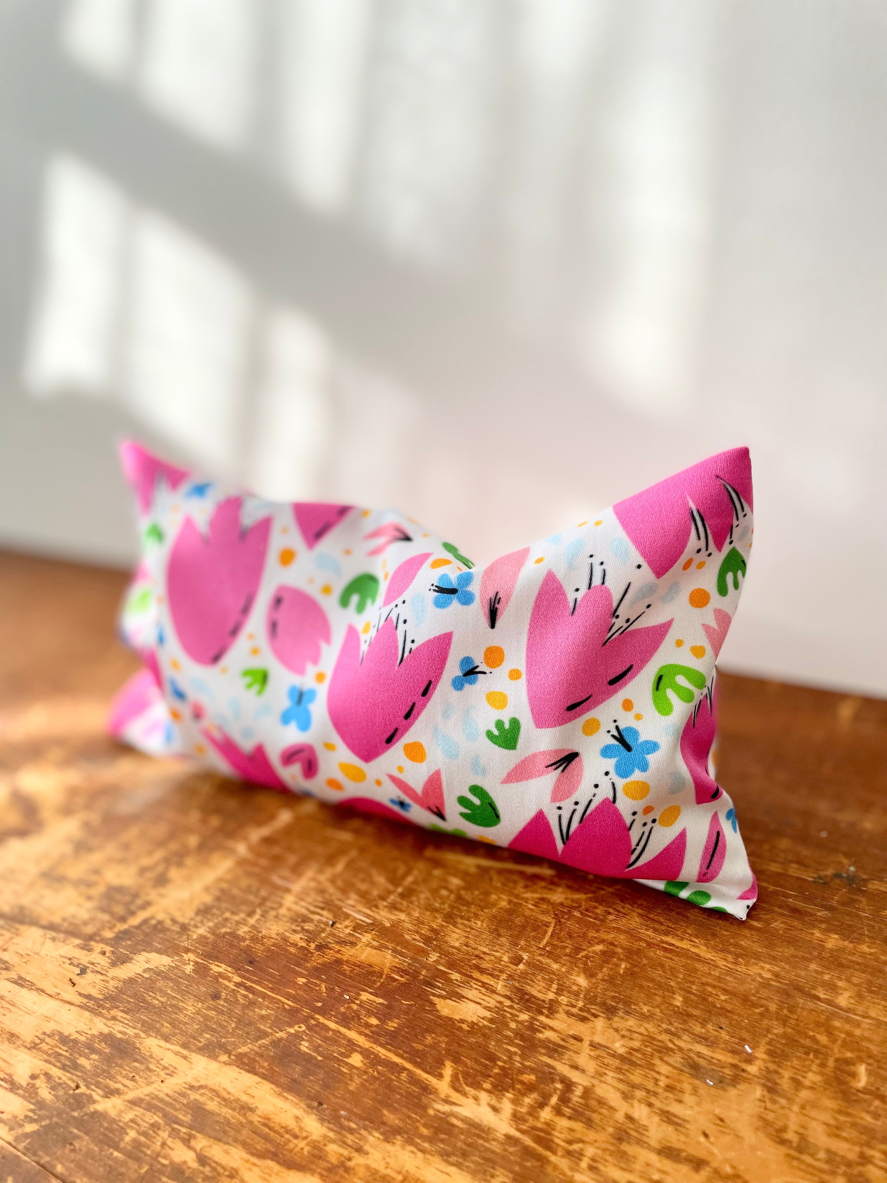Scented Serenity Eye Pillow Set - Scent: Lavender - Patterns: Green Cities + Breezy Tulips (Grow & Bloom Collection)