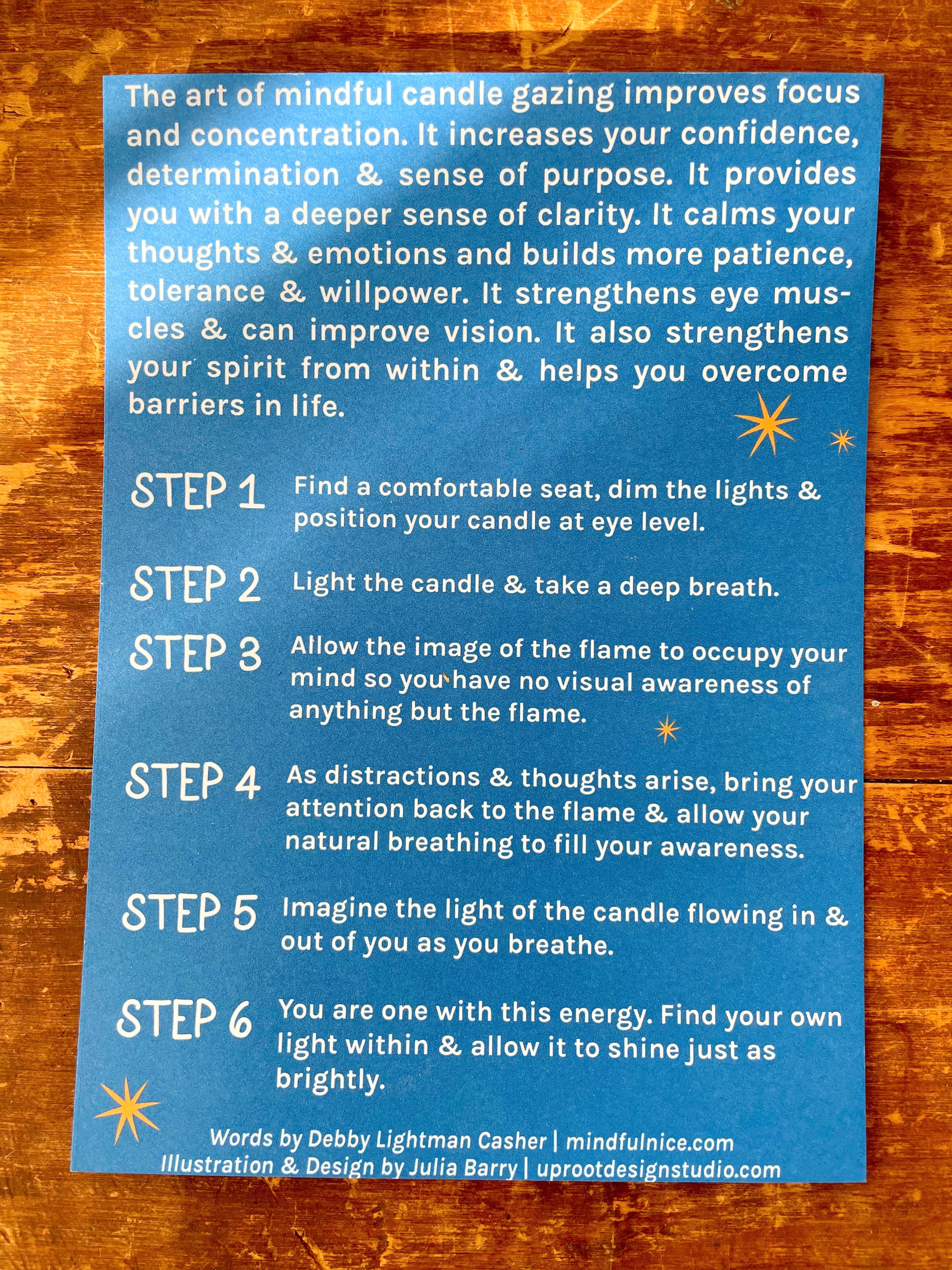 Shine On Candle Relaxation Set: "Midnight" Candle (Peppercorn & Juniper Berries), Meditation Card + Mindfulness Journal