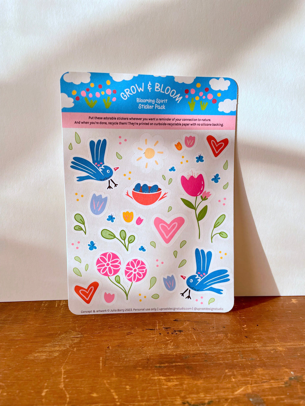 Sticker Sheet of Cute Eco Stickers (Assorted)
