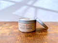 "Happy Camper" Soy Crackling Wick Eco-Candle - Sandalwood + Vanilla (Golden Light + Grow & Bloom)