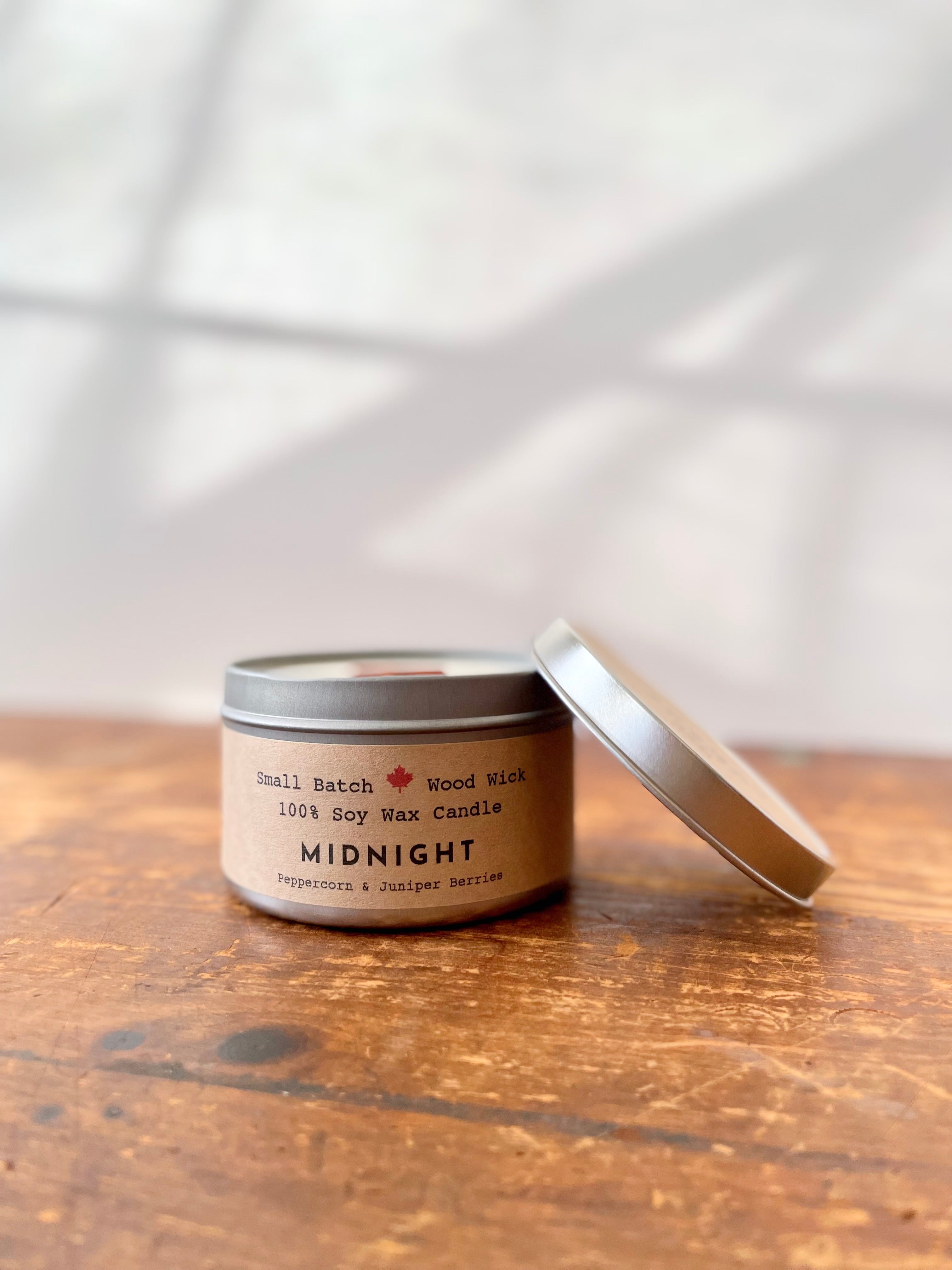 Shine On Candle Relaxation Set: "Midnight" Candle (Peppercorn & Juniper Berries), Meditation Card + Mindfulness Journal