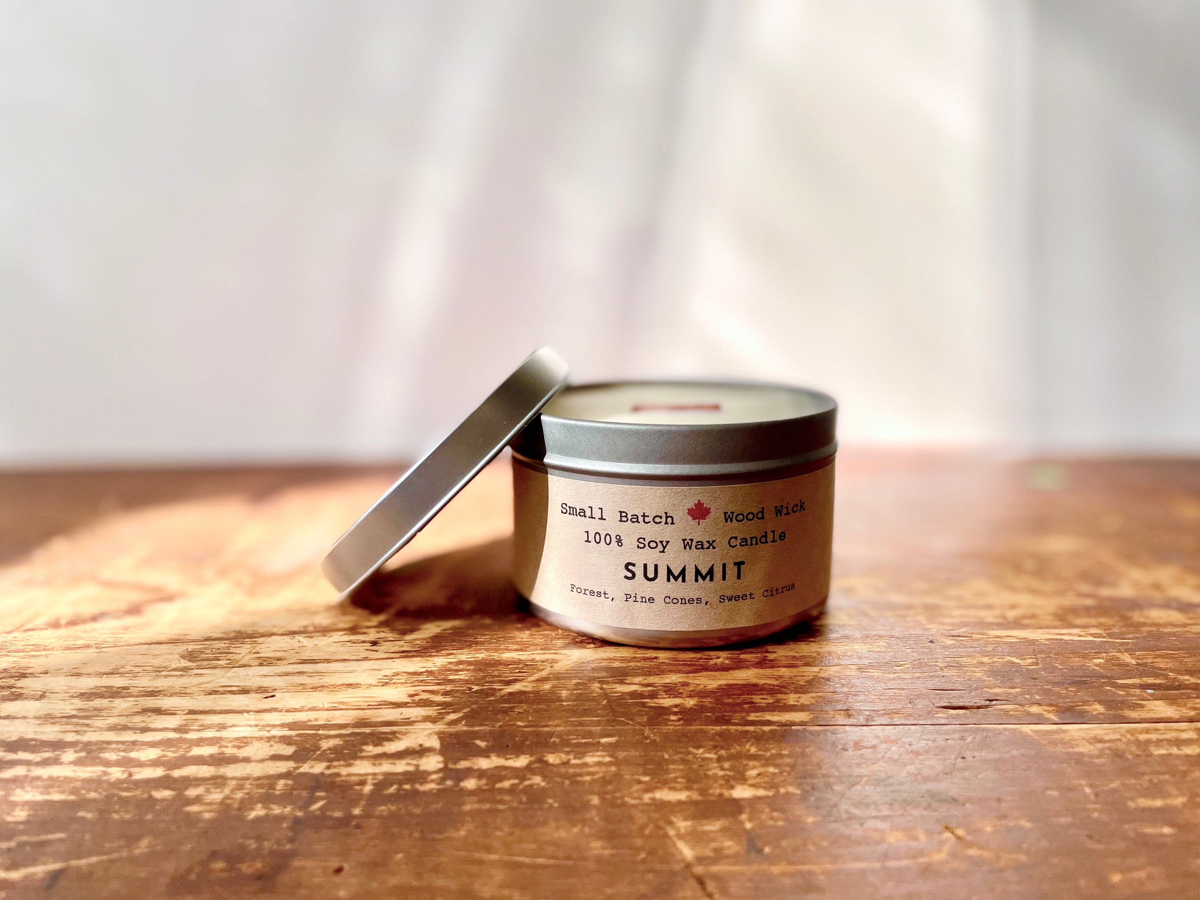 Shine On Candle Relaxation Set: "Summit" Candle (Forest, Pine cones + Sweet Citrus), Meditation Card + Mindfulness Journal