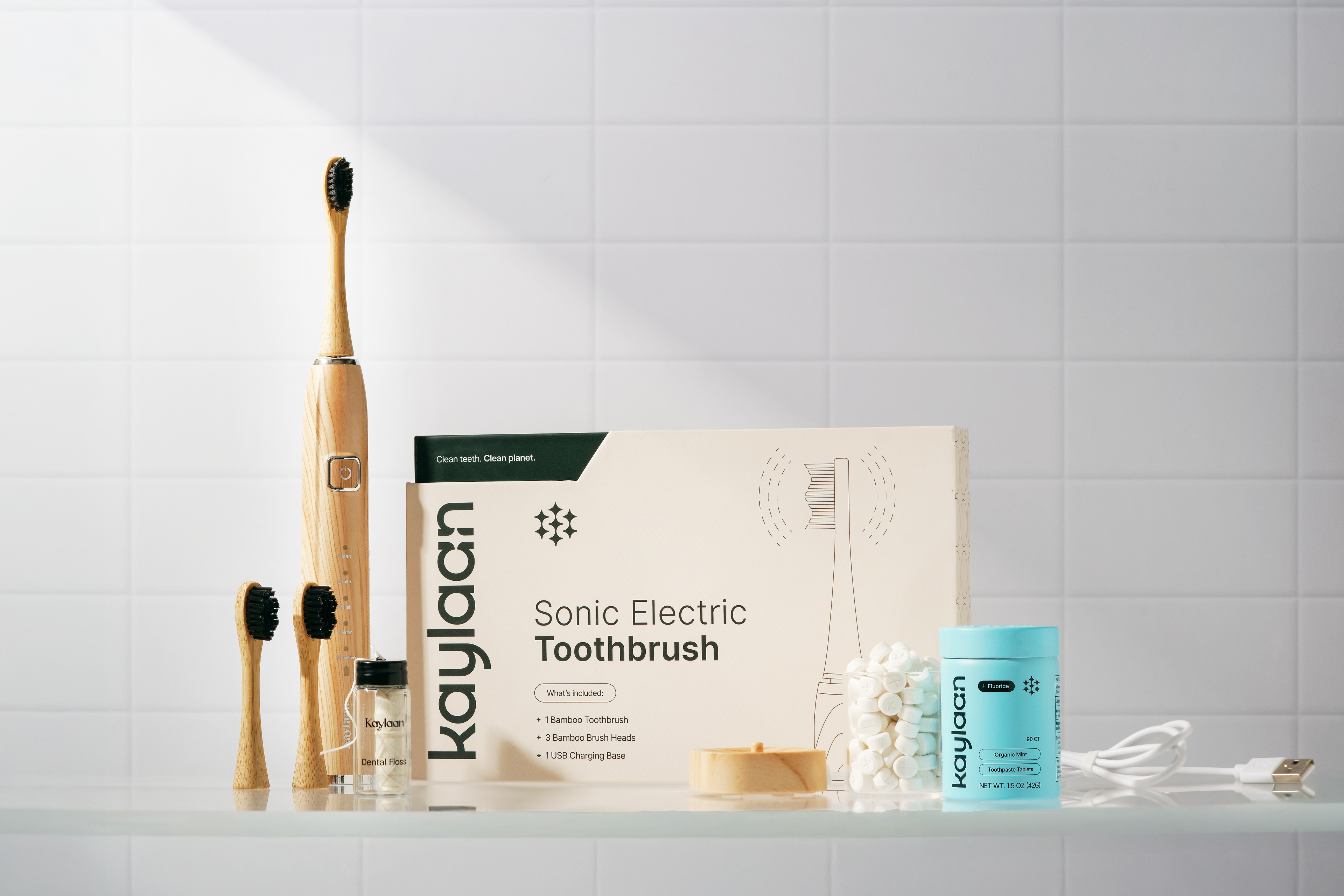 Kaylaan Bamboo Electric Toothbrush