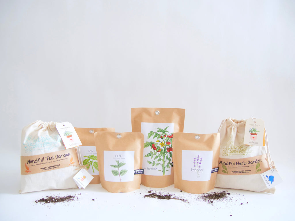 "Get Growing" Mindful Garden in a Bag Kit: Mindfulness Journal, Meditation Card + Growing Kit - (Assorted Year-Round)